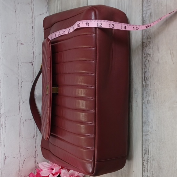 Henri Bendel 712 Zip Tote Laptop Bag  Burgundy - Picture 8 of 17